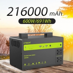600W Portable Power Station  Solar Generator Emergency Power Supply