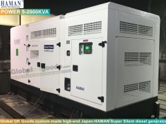 POWER:400KVA Japan HAMANディーゼル発電機 SUPER SILENT Diesel Generator Intelligent control system