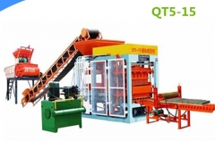QT5-15 Full automatic hydraulic concrete block production line for cement blocks and interlocking bricks