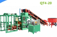 QT4-20 medium size hydraulic concrete interlocking brick making machine