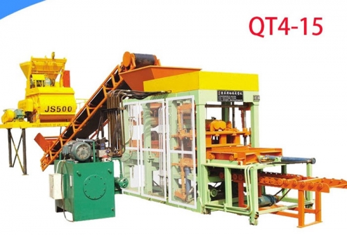 QT4-15 Automatic hydraulic cement brick making machine, block production plant